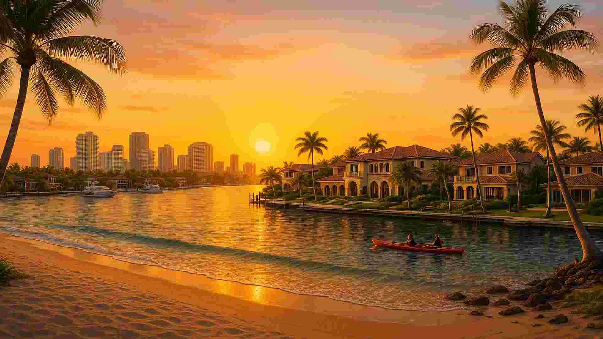 Scenic view of Fort Lauderdale waterways - Location Title & Escrow LLC Fort Lauderdale Title Services