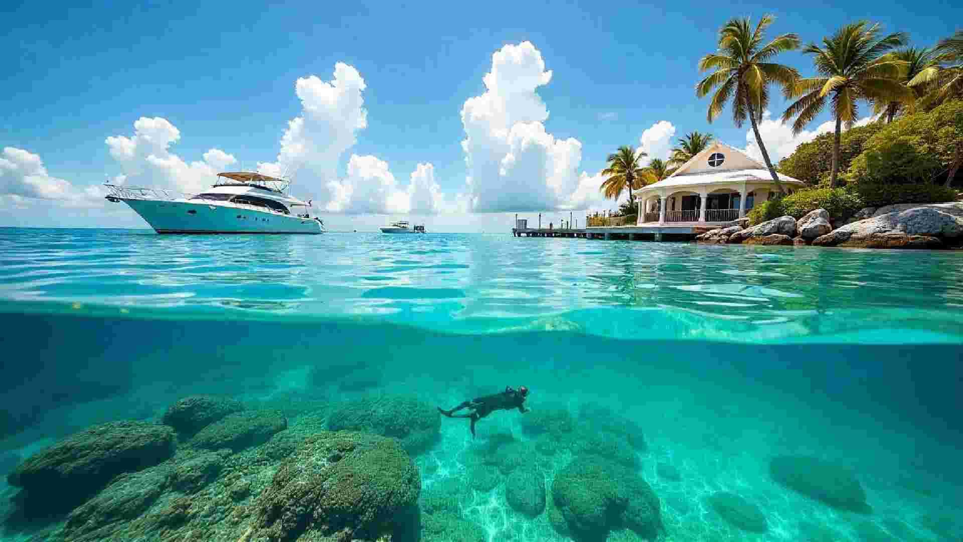 Underwater scene or waterfront property in Key Largo - Location Title & Escrow LLC Services