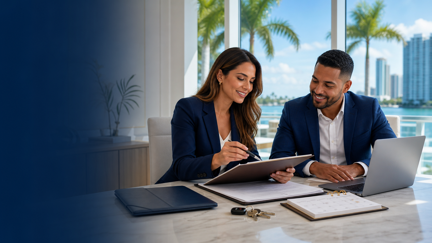 Miami real estate agent using transaction coordination support for a closing